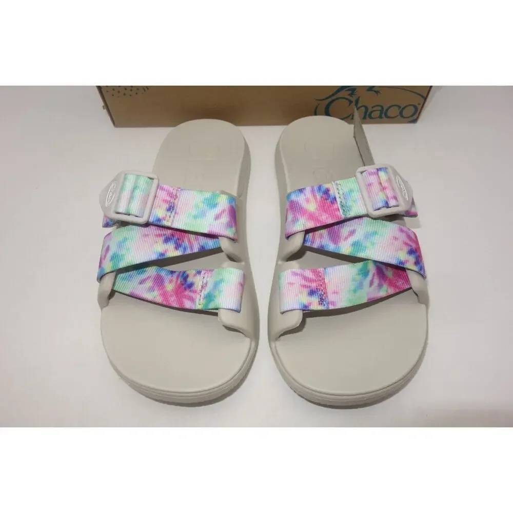 NEW Chaco Chillos Slide Light Tie Dye Comfort Slip On Sandal Slide Women's 6